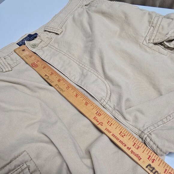 Polo Ralph Lauren Cargo Shorts Men 38 Beige Heavy Cotton Outdoor Skater‎ Pockets - Picture 12 of 15